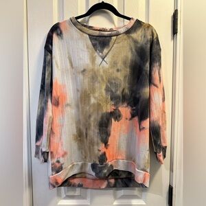 Women’s Lightweight Long Sleeve Crew Neck - Tie Dye